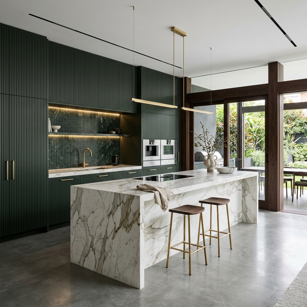 Modern Dark Green Kitchen